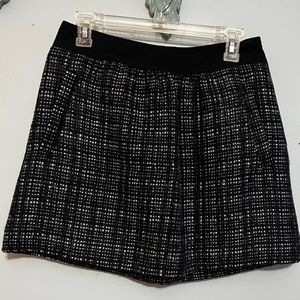 J Crew black tweed mini skirt with pockets